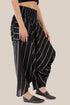 Striped harem pants with elastic waistband